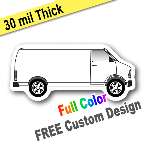 Cargo Van Shaped Magnet, 1.9375 x 4.25 in